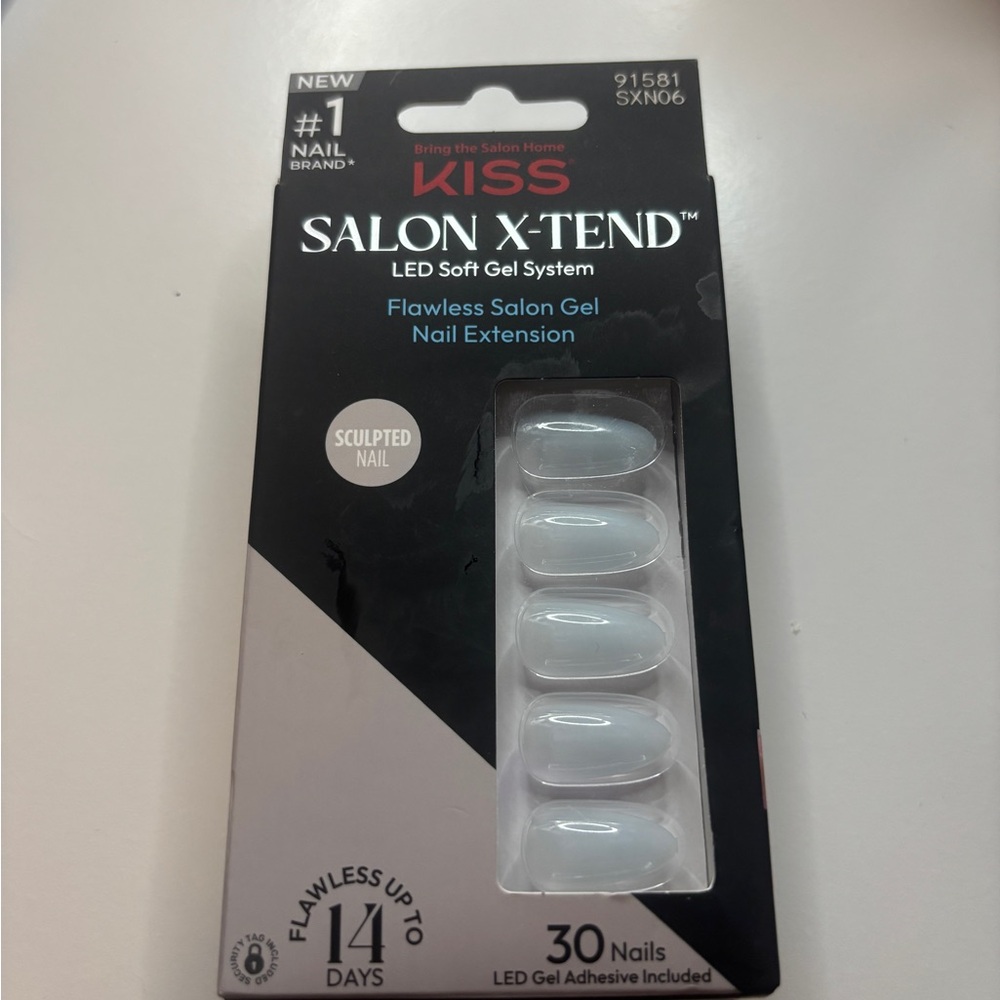KISS Salon X-Tend LED Soft Gel Nail Extensions - Clear